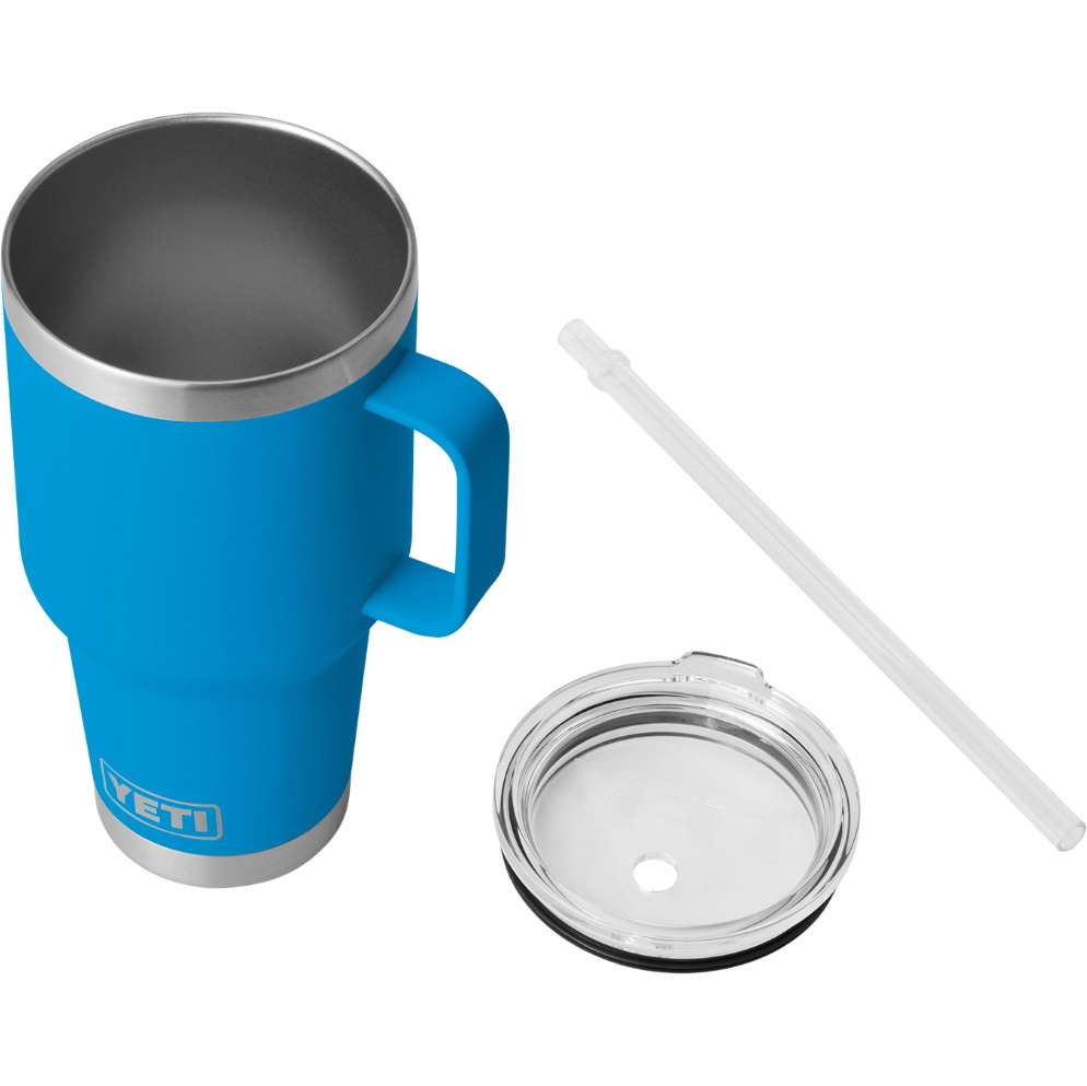 2025 YETI Rambler 35 Oz Strohhalm Becher 70000002540 - Big Wave Blue